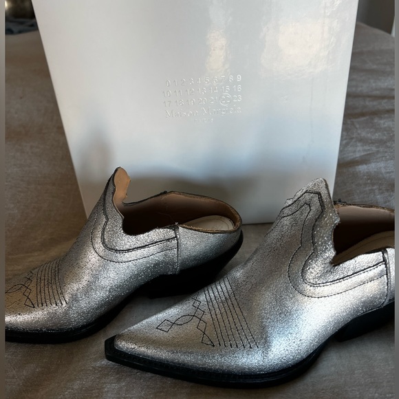 Maison Margiela Silver Slide Western Boot - Picture 1 of 7